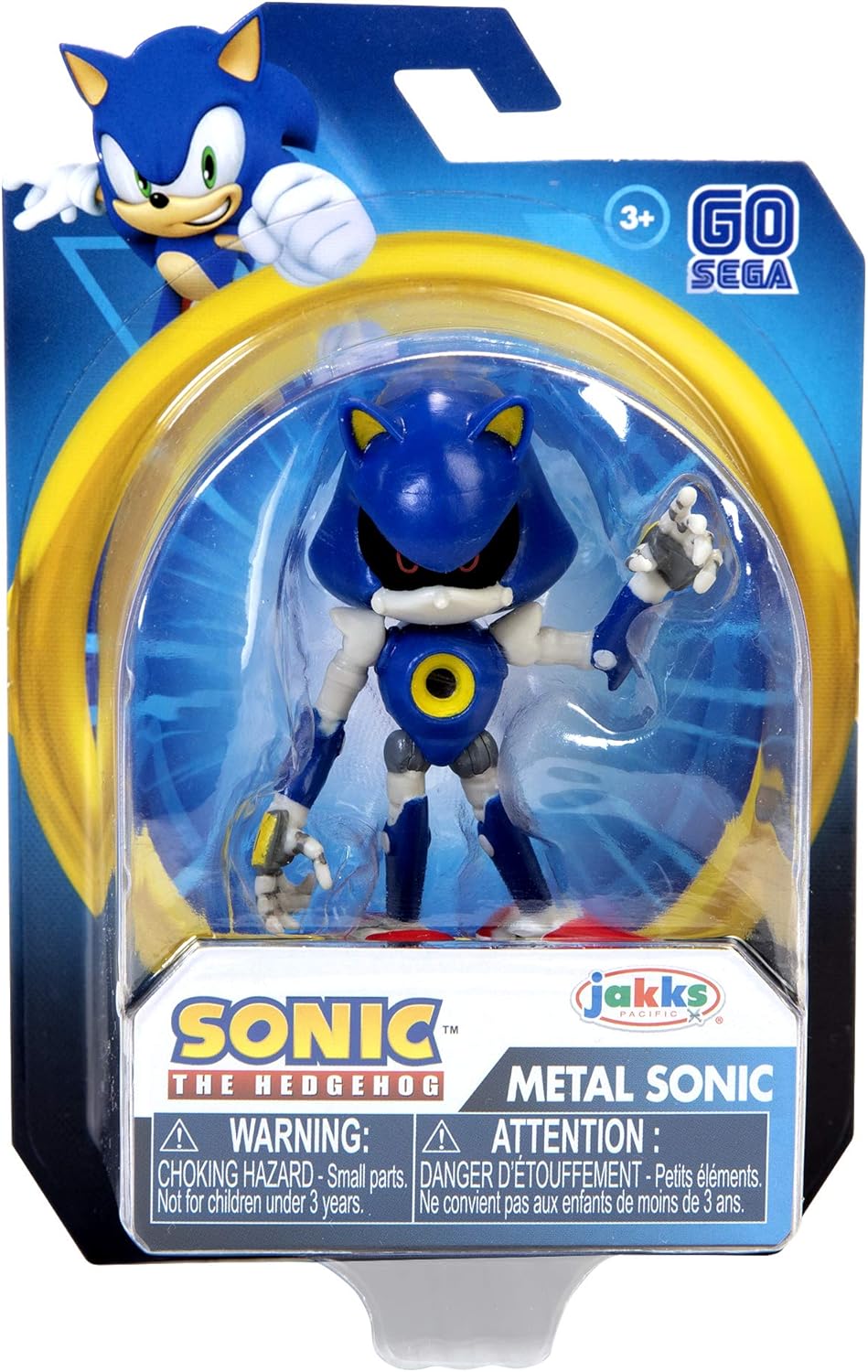Sonic The Hedgehog Action Figure 2.5 Inch Metal Sonic Collectible Toy , Blue, 3 years