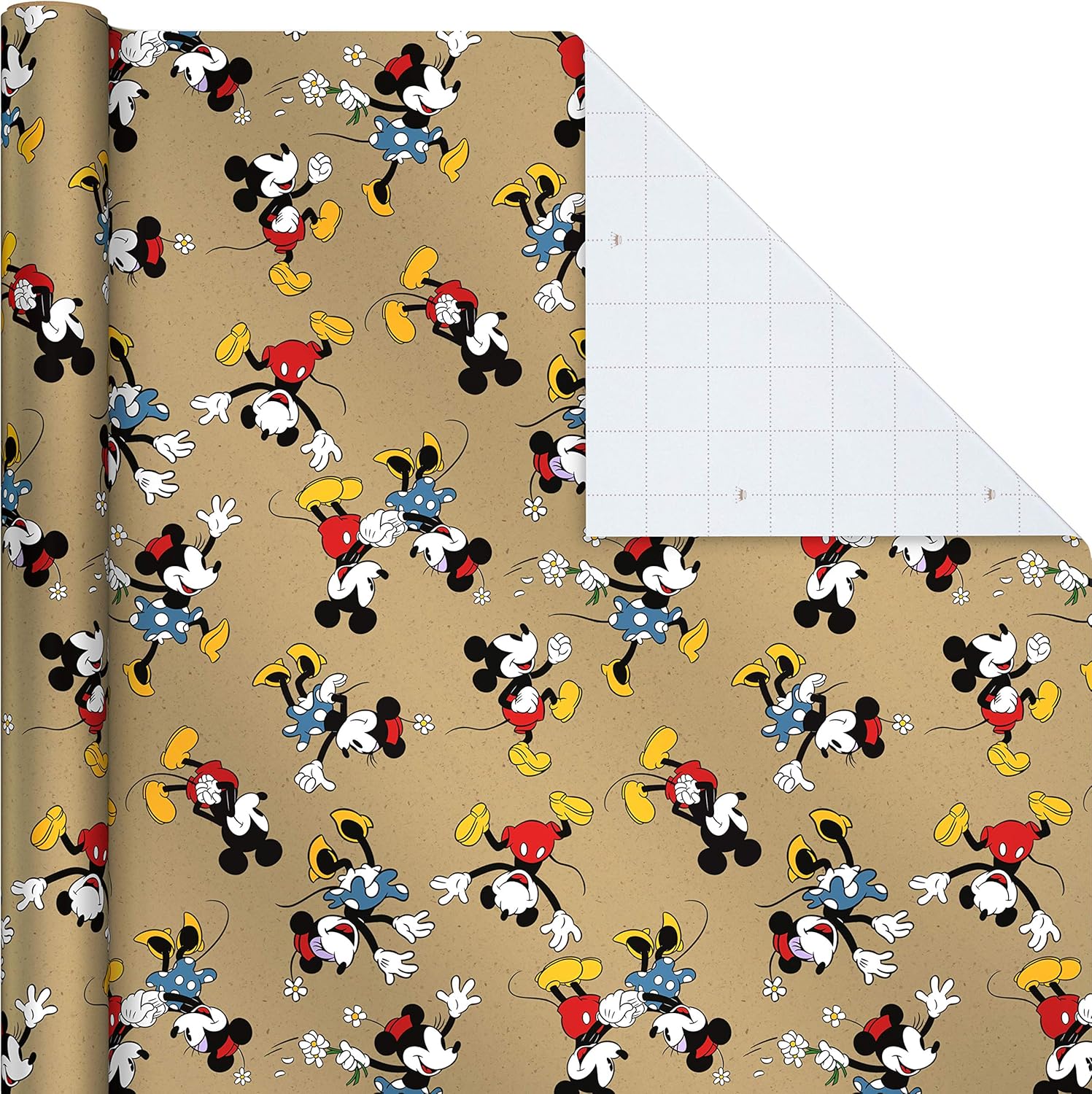 Hallmark Disney Mickey Mouse Wrapping Paper – 3-Pack (60 sq. ft.) with Cut Lines – Perfect for Birthdays, Christmas, Hanukkah, Baby Showers & More